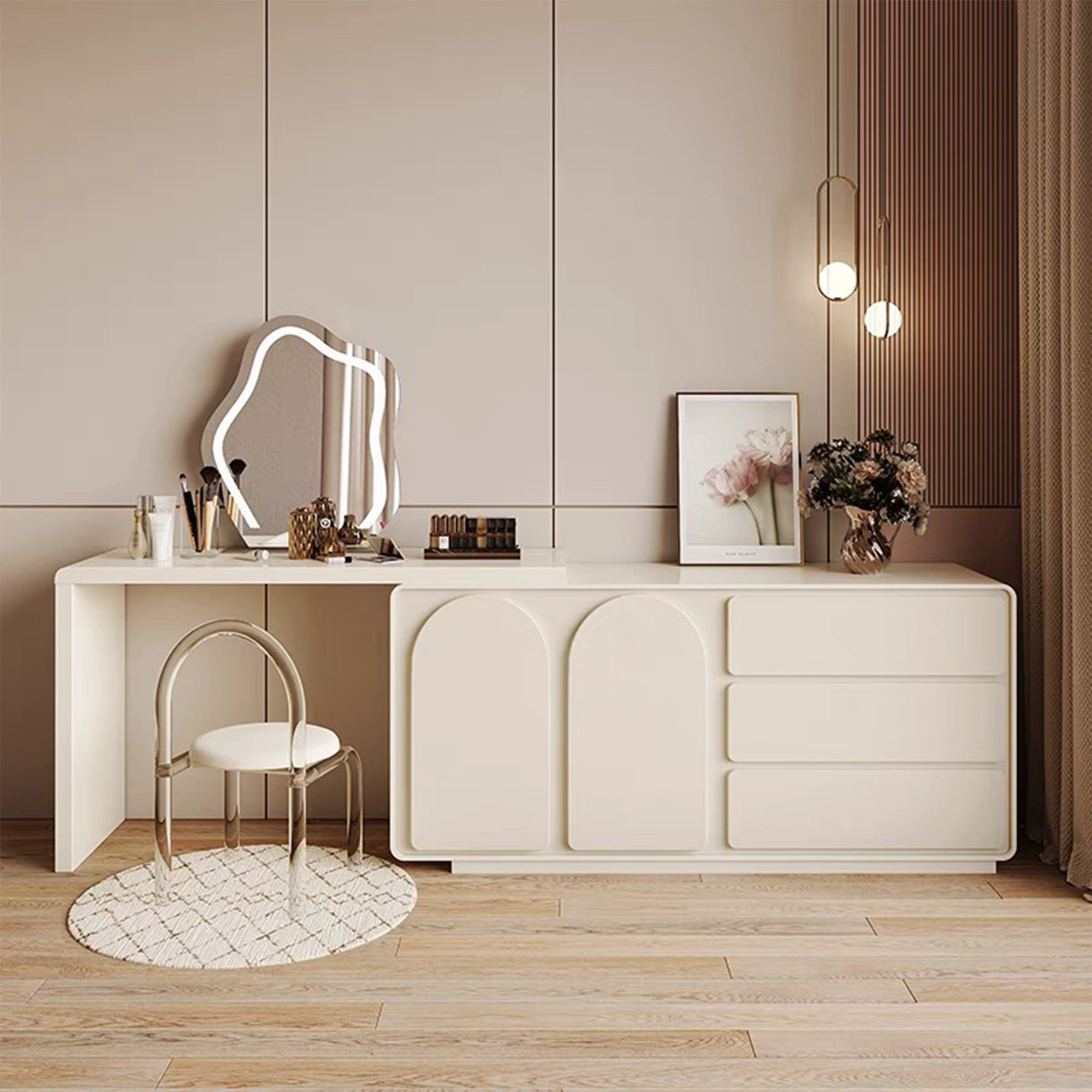 【送料無料】Dresser Desk〈WH〉 楽天市場】デスクドレッサー (DR011 WH) ニトリ 【玄関先迄納品